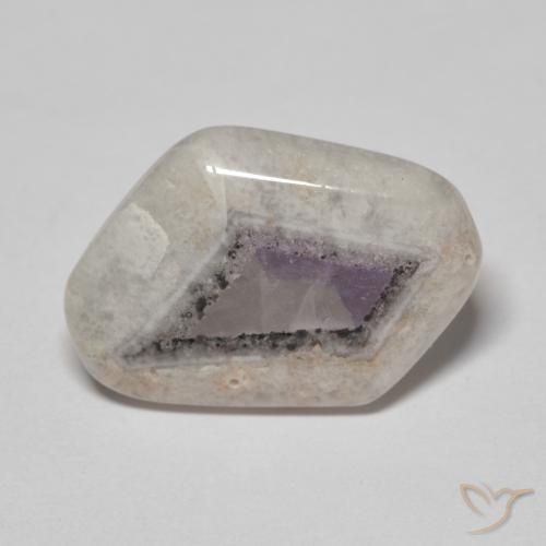 Fetta di geode di ametista Multicolore naturale da 7.57 ct, Taglio a fantasia, Trasparente