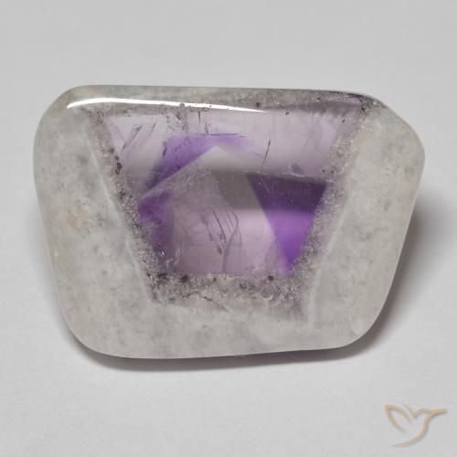 18.52ct Naturale Multicolore Fetta di geode di ametista, Taglio a fantasia, Trasparente