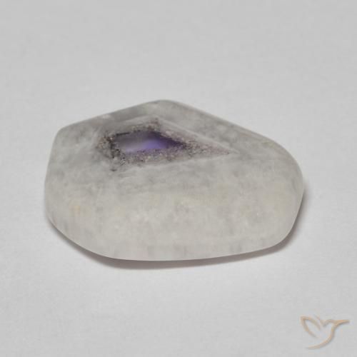 Fetta di geode di ametista Multicolore naturale da 6.74 ct, Taglio a fantasia, Trasparente