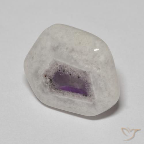 Fetta di geode di ametista Multicolore naturale da 9.26 ct, Taglio a fantasia, Trasparente