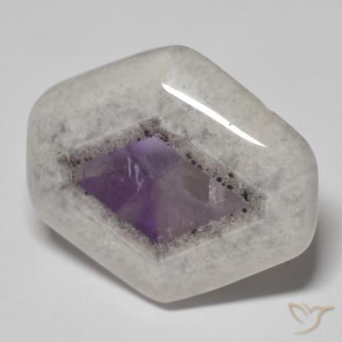 20.50ct Naturale Multicolore Fetta di geode di ametista, Taglio a fantasia, Trasparente