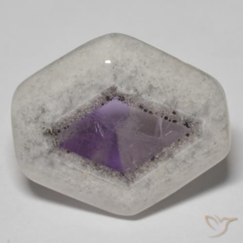 Fetta di geode di ametista Multicolore naturale da 20.50 ct, Taglio a fantasia, Trasparente