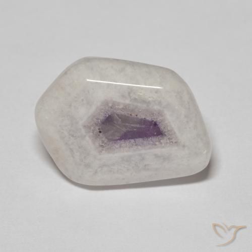 8.08ct Naturale Multicolore Fetta di geode di ametista, Taglio a fantasia, Trasparente