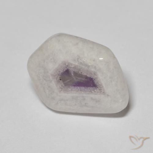 Fetta di geode di ametista Multicolore naturale da 8.08 ct, Taglio a fantasia, Trasparente
