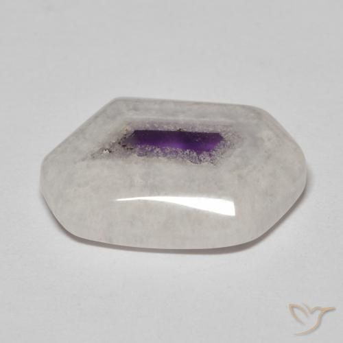 Fetta di geode di ametista Multicolore naturale da 11.48 ct, Taglio a fantasia, Trasparente