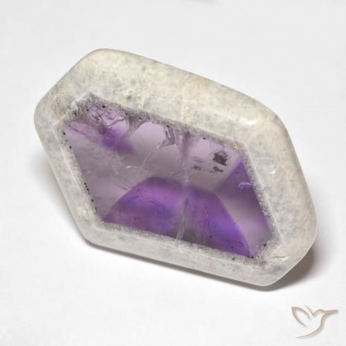 59.01ct Naturale Multicolore Fetta di geode di ametista, Taglio a fantasia, Trasparente