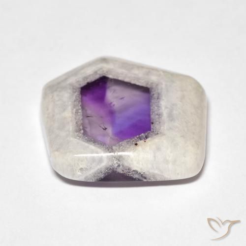 22.06ct Naturale Multicolore Fetta di geode di ametista, Taglio a fantasia, Trasparente