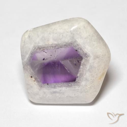 Fetta di geode di ametista Multicolore naturale da 22.06 ct, Taglio a fantasia, Trasparente