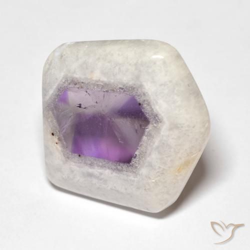 Fetta di geode di ametista Multicolore naturale da 22.06 ct, Taglio a fantasia, Trasparente