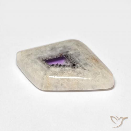 Fetta di geode di ametista Multicolore naturale da 9.47 ct, Taglio a fantasia, Trasparente