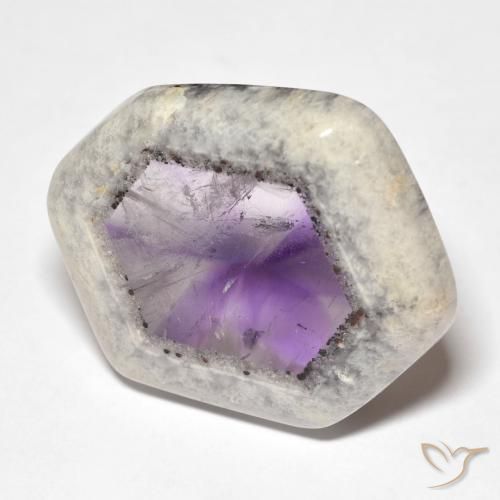 Fetta di geode di ametista Multicolore naturale da 29.00 ct, Taglio a fantasia, Trasparente