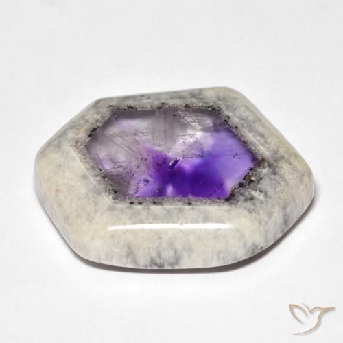 Fetta di geode di ametista Multicolore naturale da 29.00 ct, Taglio a fantasia, Trasparente