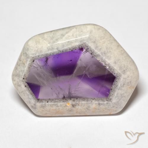 57.02ct Naturale Multicolore Fetta di geode di ametista, Taglio a fantasia, Trasparente