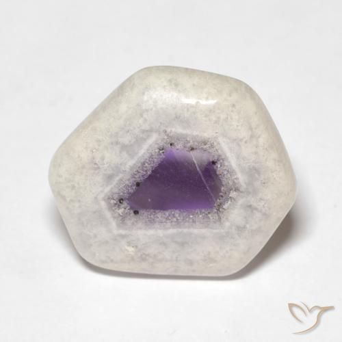 8.01ct Naturale Multicolore Fetta di geode di ametista, Taglio a fantasia, Trasparente