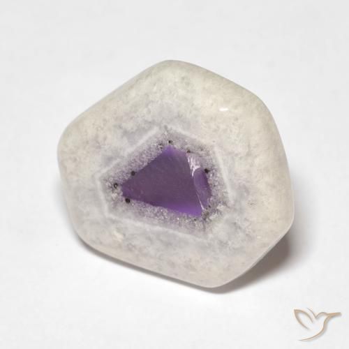 Fetta di geode di ametista Multicolore naturale da 8.01 ct, Taglio a fantasia, Trasparente
