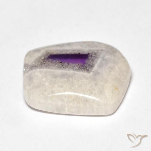 Fetta di geode di ametista Multicolore naturale da 8.69 ct, Taglio a fantasia, Trasparente