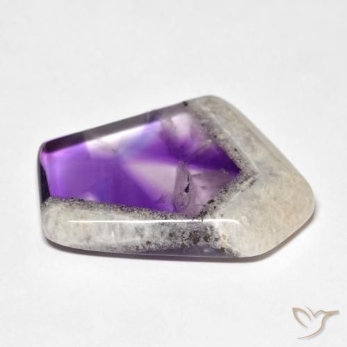 Fetta di geode di ametista Multicolore naturale da 20.68 ct, Forma fantasia, Trasparente
