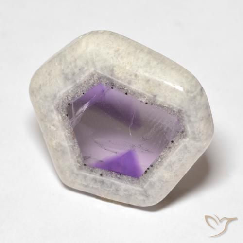 28.75ct Naturale Multicolore Fetta di geode di ametista, Taglio a fantasia, Trasparente