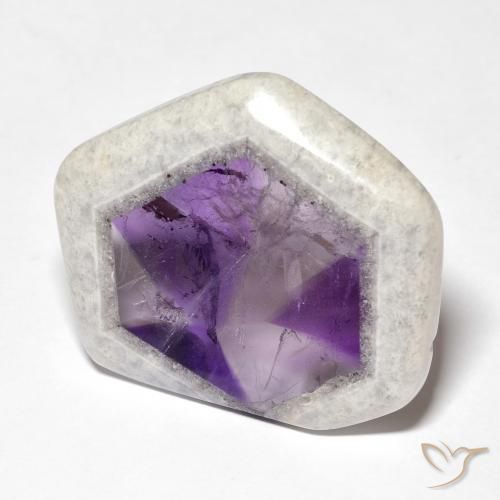 Fetta di geode di ametista Multicolore naturale da 41.52 ct, Taglio a fantasia, Trasparente