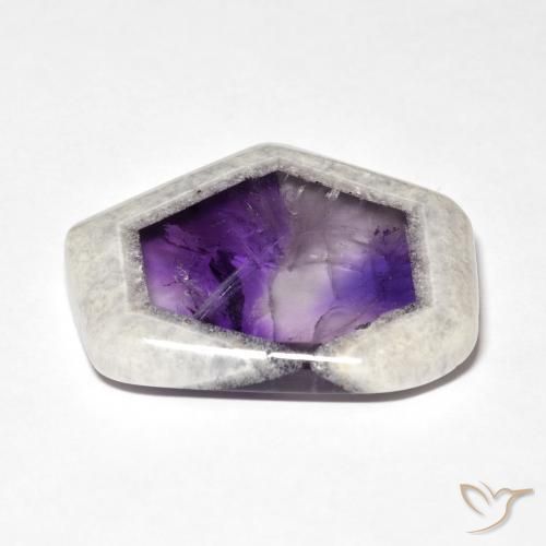 Fetta di geode di ametista Multicolore naturale da 41.52 ct, Taglio a fantasia, Trasparente