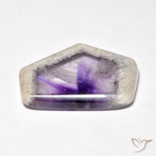 Fetta di geode di ametista Multicolore naturale da 24.07 ct, Taglio a fantasia, Trasparente