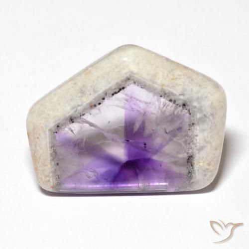 Fetta di geode di ametista Multicolore naturale da 24.07 ct, Taglio a fantasia, Trasparente