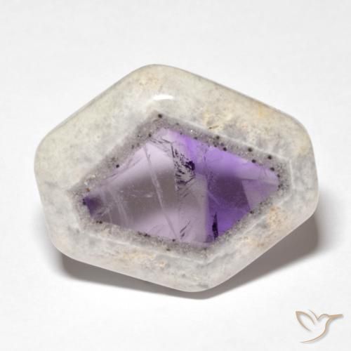 25.11ct Naturale Multicolore Fetta di geode di ametista, Taglio a fantasia, Trasparente