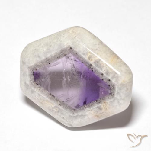 Fetta di geode di ametista Multicolore naturale da 25.11 ct, Taglio a fantasia, Trasparente