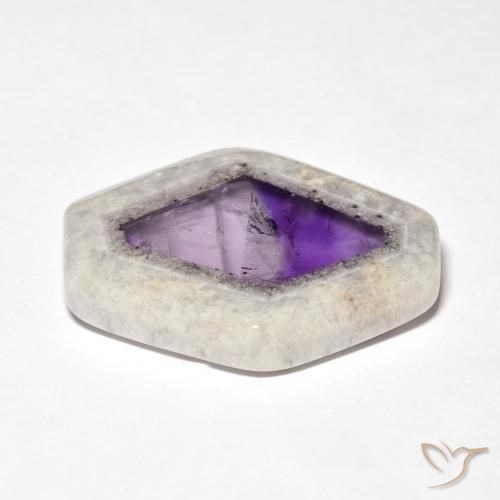 Fetta di geode di ametista Multicolore naturale da 25.11 ct, Taglio a fantasia, Trasparente