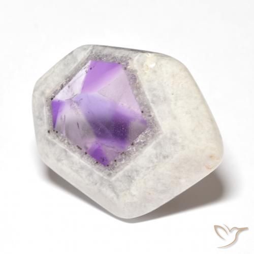 Fetta di geode di ametista Multicolore naturale da 28.71 ct, Taglio a fantasia, Trasparente