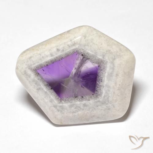 29.20ct Naturale Multicolore Fetta di geode di ametista, Taglio a fantasia, Trasparente