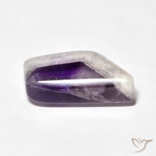 Fetta di geode di ametista Multicolore naturale da 9.76 ct, Taglio a fantasia, Trasparente