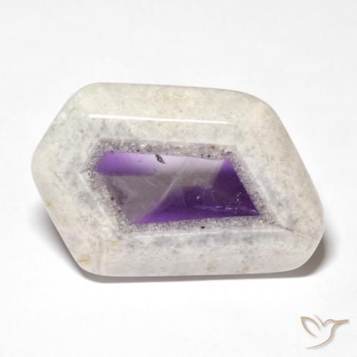 28.73ct Naturale Multicolore Fetta di geode di ametista, Taglio a fantasia, Trasparente