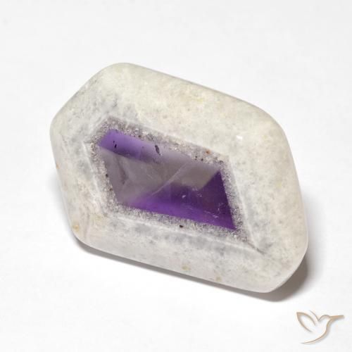 Fetta di geode di ametista Multicolore naturale da 28.73 ct, Taglio a fantasia, Trasparente