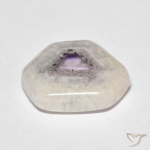 Fetta di geode di ametista Multicolore naturale da 6.24 ct, Taglio a fantasia, Trasparente