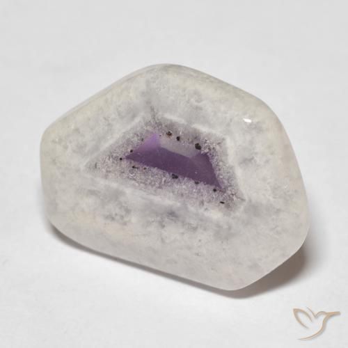 9.16ct Naturale Multicolore Fetta di geode di ametista, Taglio a fantasia, Trasparente