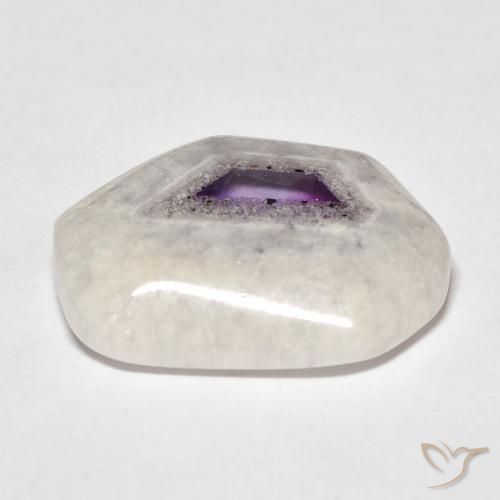Fetta di geode di ametista Multicolore naturale da 9.16 ct, Taglio a fantasia, Trasparente