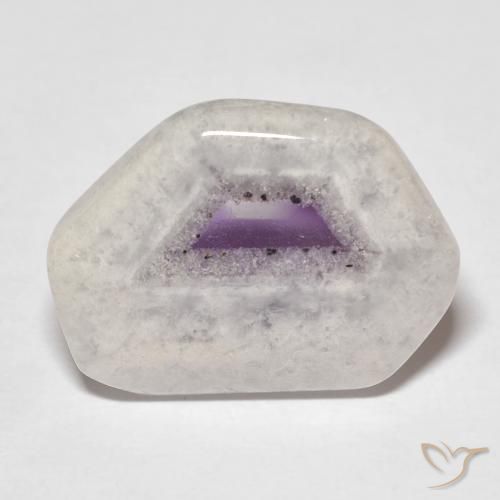 Fetta di geode di ametista Multicolore naturale da 9.16 ct, Taglio a fantasia, Trasparente