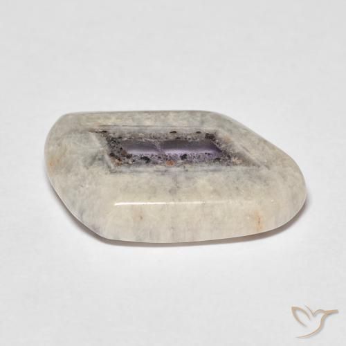 Fetta di geode di ametista Multicolore naturale da 6.08 ct, Taglio a fantasia, Trasparente