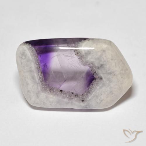 13.50ct Naturale Multicolore Fetta di geode di ametista, Taglio a fantasia, Trasparente