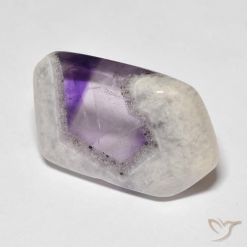 Fetta di geode di ametista Multicolore naturale da 13.50 ct, Taglio a fantasia, Trasparente