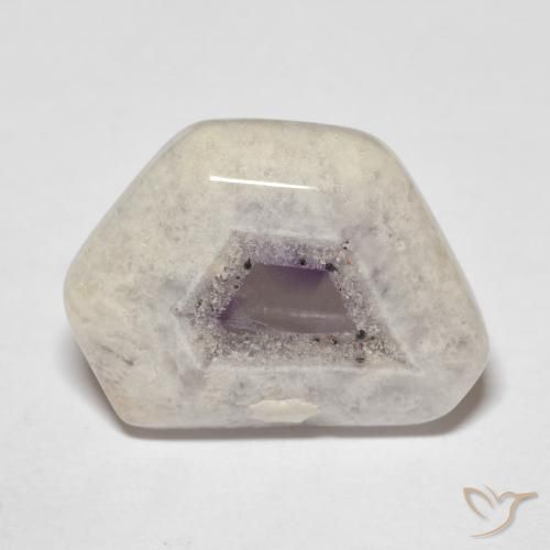 Fetta di geode di ametista Multicolore naturale da 10.53 ct, Taglio a fantasia, Trasparente