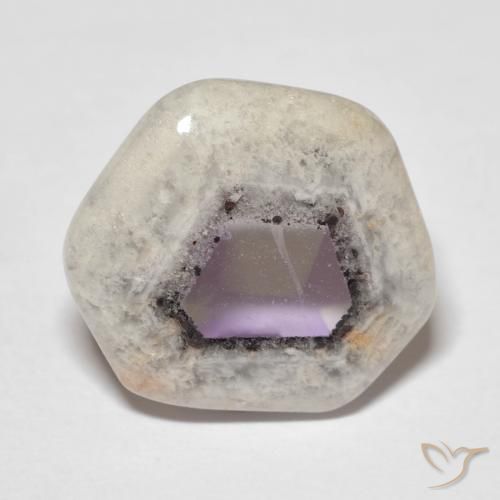 8.96ct Naturale Multicolore Fetta di geode di ametista, Taglio a fantasia, Trasparente