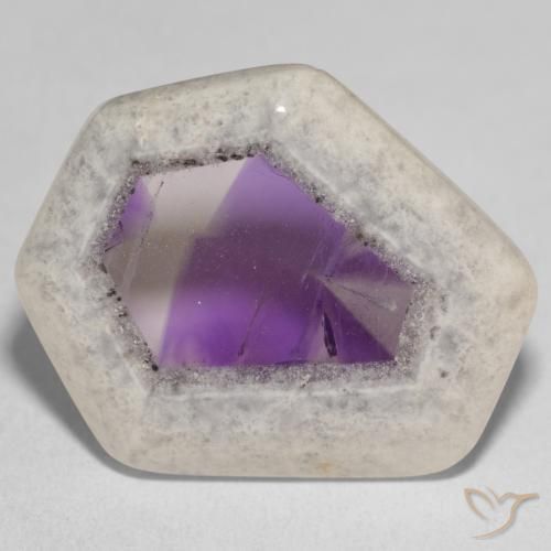 29.19ct Naturale Multicolore Fetta di geode di ametista, Taglio a fantasia, Trasparente