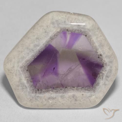 37.31ct Naturale Multicolore Fetta di geode di ametista, Taglio a fantasia, Trasparente
