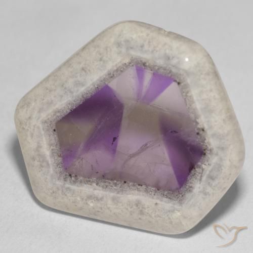 Fetta di geode di ametista Multicolore naturale da 37.31 ct, Taglio a fantasia, Trasparente