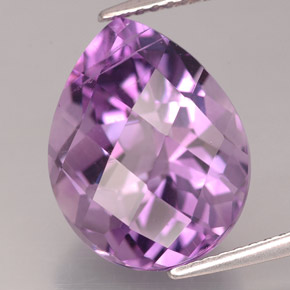 Ametista naturale viola da 7,47 ct, taglio a pera, VS-SI
