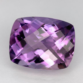 Ametista naturale viola da 6,13 ct, taglio a cuscino, VVS