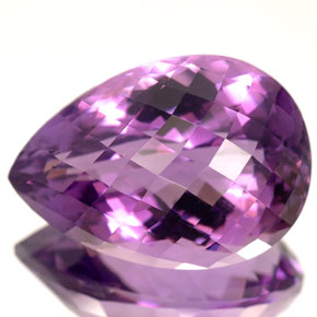 Ametista naturale viola da 14,09 ct, taglio a pera, VVS