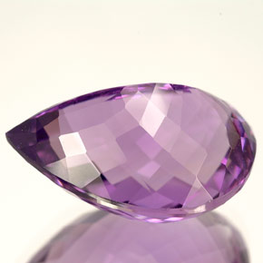 Ametista naturale viola da 14,09 ct, taglio a pera, VVS